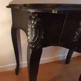 Console baroque noir acier
