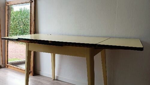 Yellow formica table