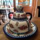 Cloche à fromage grès émaillée Boleslawiec Pologne