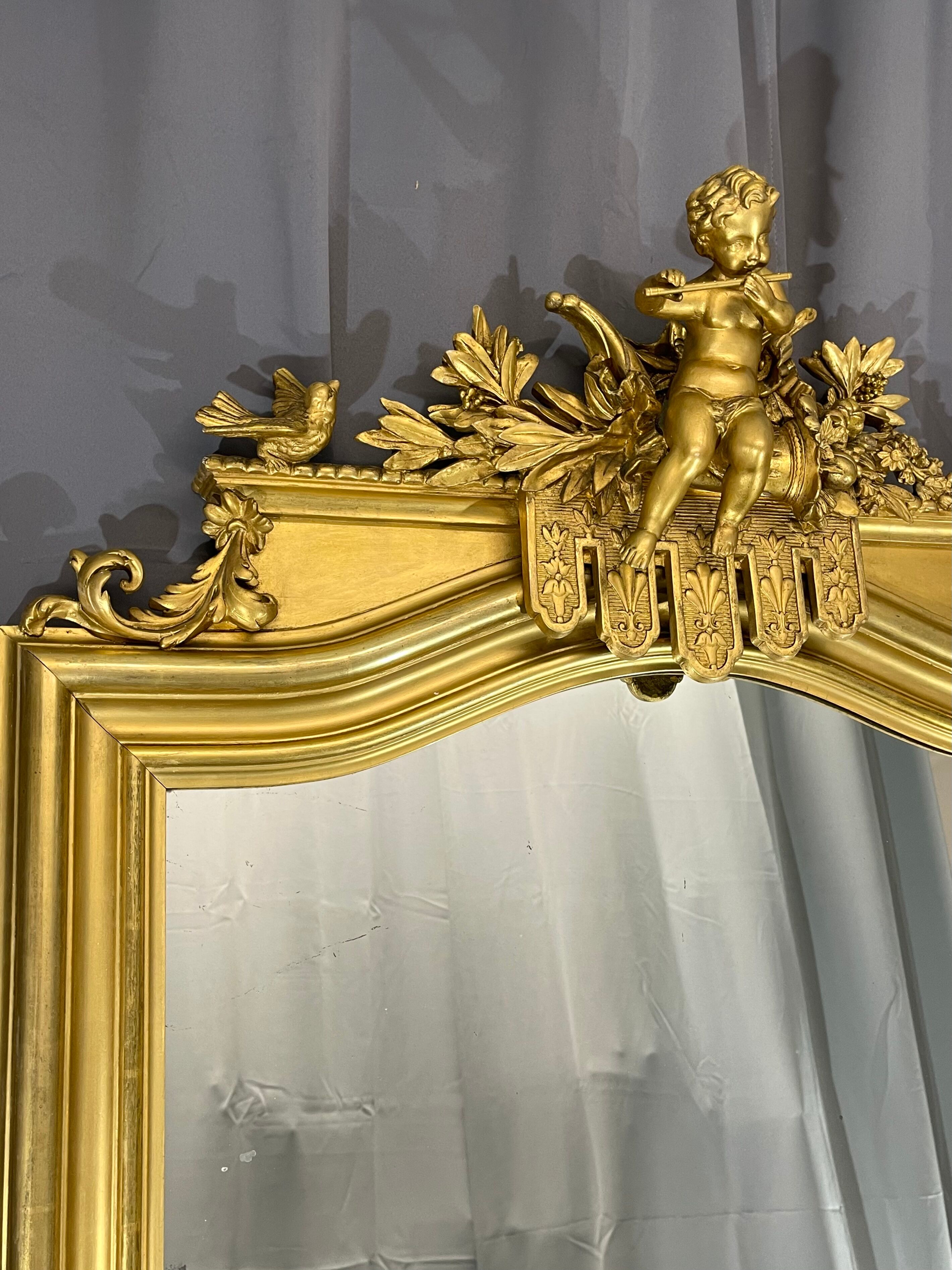 Mirror 204 x 98 cm nineteenth century Napoleon III