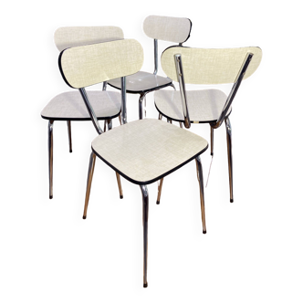 Rare : 4 chaises 1950 formica peugeot jpp peuginox etat neuf