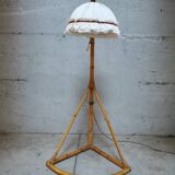 Bamboo and rattan reading lamp, Italy 1950s