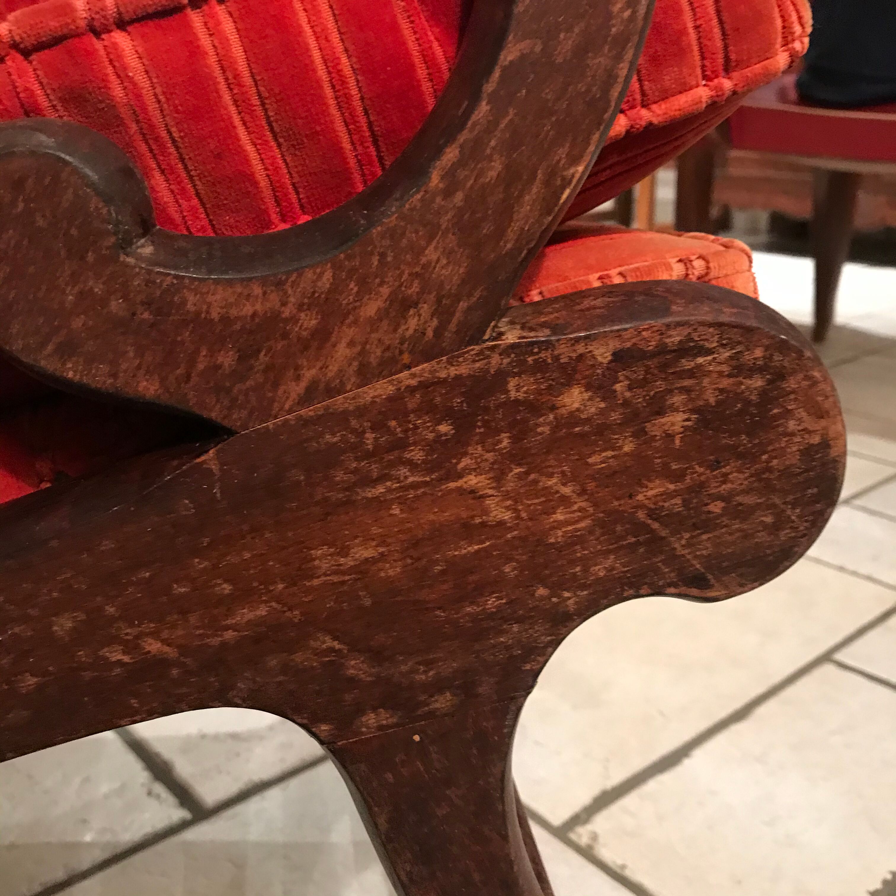 Rocking-chair velvet