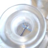Original square crystal carafe with blue background