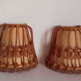 Pair of bamboo sconces