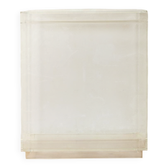 Minimalist chest of drawers from the 1980s, acrylic glass, unique piece
