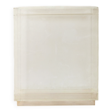 Minimalist chest of drawers from the 1980s, acrylic glass, unique piece
