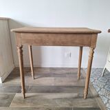 Farmhouse desk / console / side table in solid oak, country style.