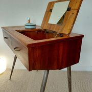 Coiffeuse scandinave en placage teck - années 60