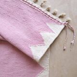 Pink Kilim Rug - 296 x 109 cm