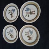 4 assiettes en grès de Gien Modèle Kilifi diam 21 cm