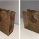 Porte-revues en plexiglas et cannage incrusté