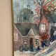 Original Swedish Oil On Panel – “Bygatan” By Kai Nielsen – Signed