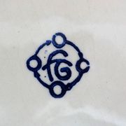 Cherry slip plate signed Francesco Guarino, 1970s