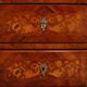 Antique Napoleon III cabinet in violet wood, 19th century.