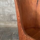 Scandinavian Swedish pine log stump chair "kubbstol" 1970s