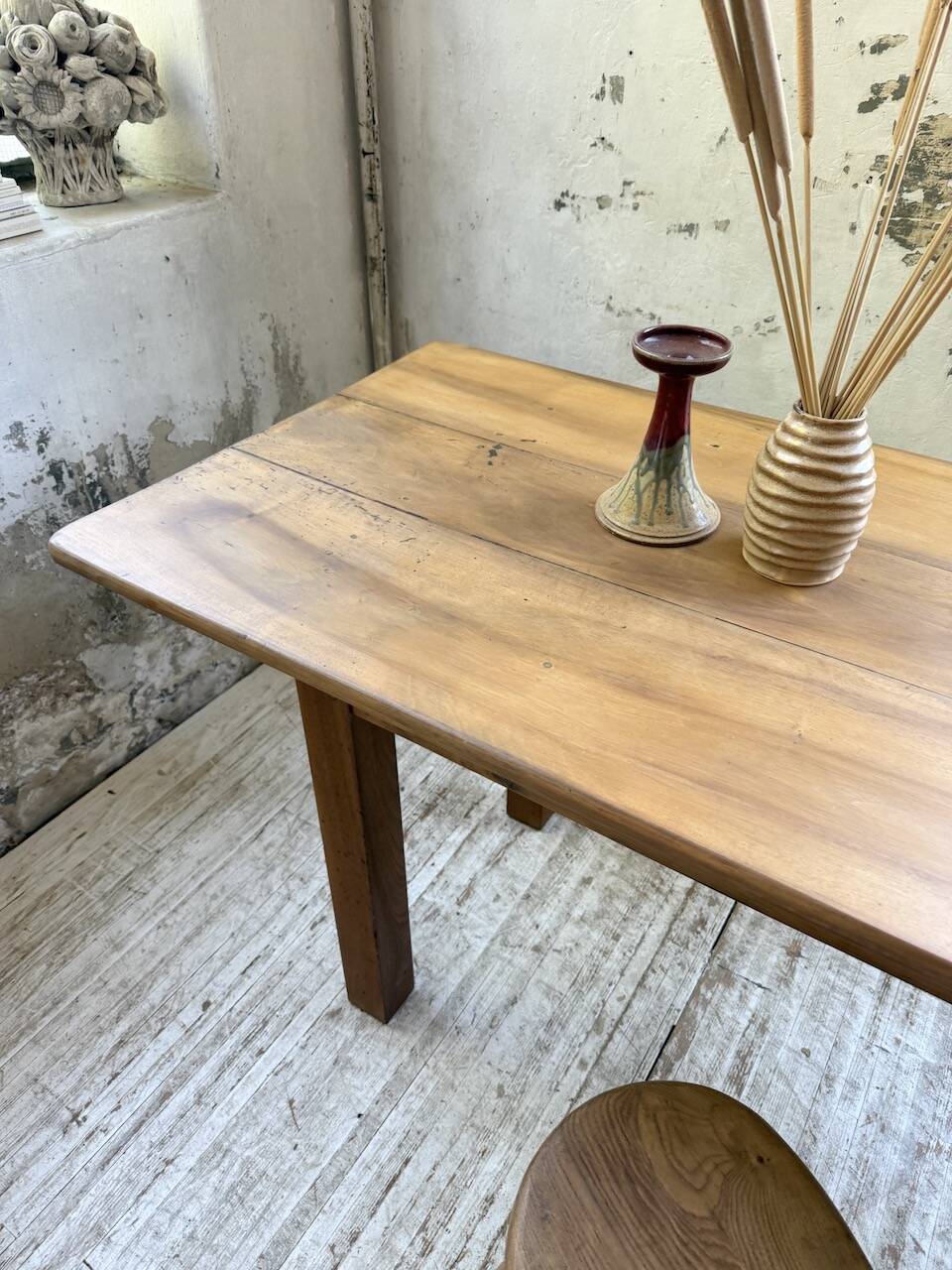 Walnut farmhouse table 2.10m from the 50s