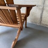 2000s pine Adirondack armchair