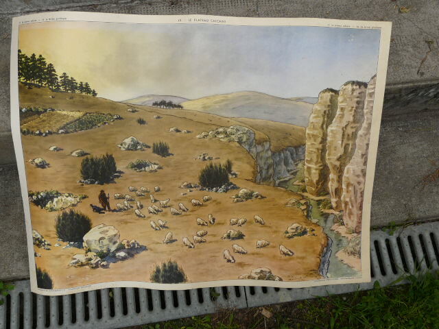 Rossignol school poster N°15 and 16 the limestone plateau and granite terrain