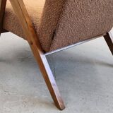 Mid Century Easy Chair Model B - 310 Var in Mocha Foam Loop