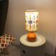 Lampe design Space age vintage années 70 original verre orange