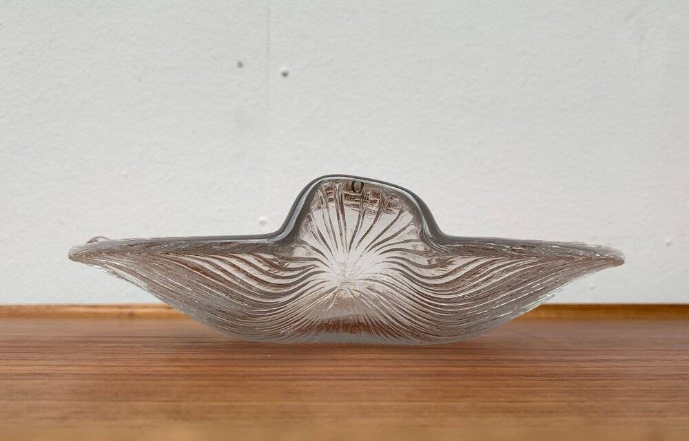 Vintage Swedish Glass Bowl from Pukeberg Glass, 1970s
