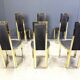 Vintage french brass dining chairs, set of 6 - 1970s