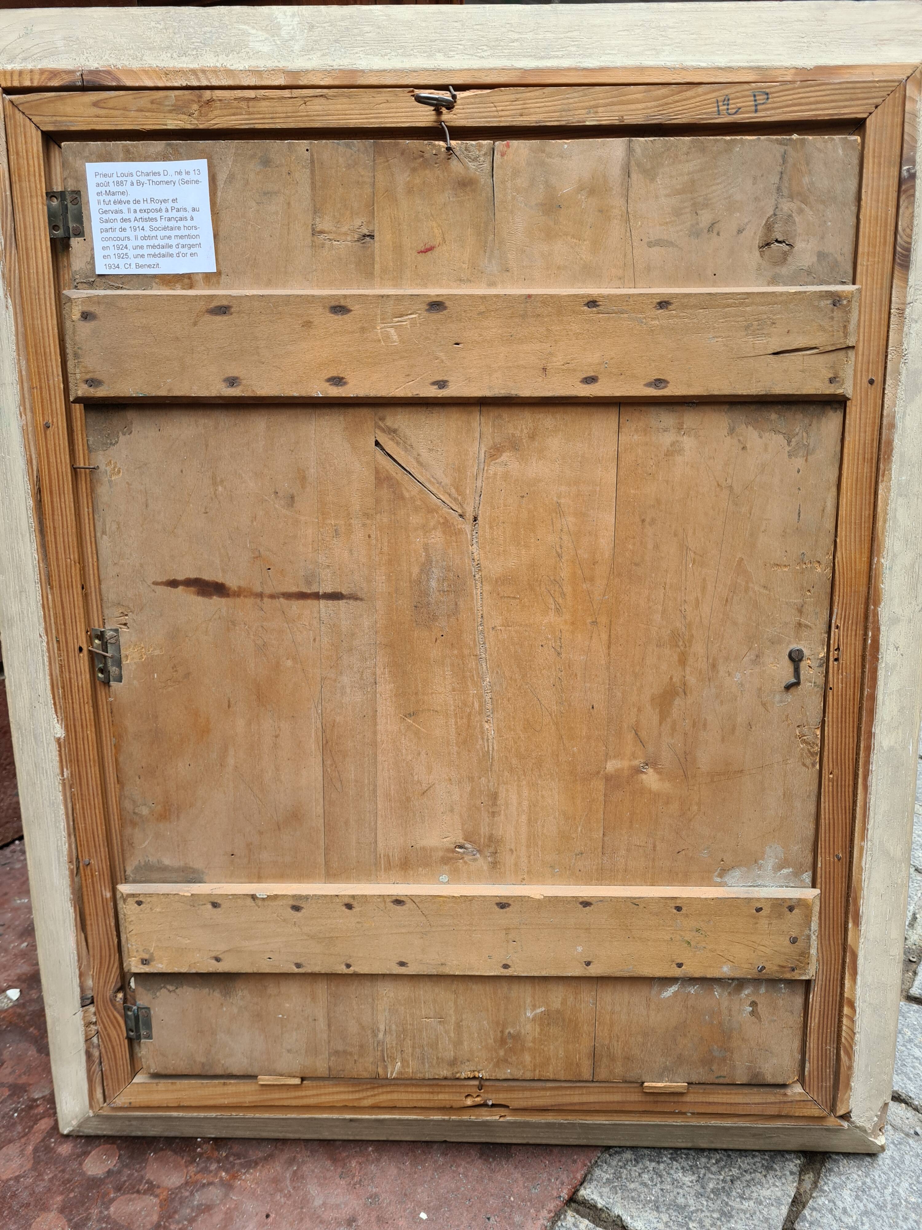 Bouquet of flowers Oil on panel of L. Prior