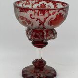 Grande coupe en cristal - Motifs d'animaux, époque 19ᵉ siècle