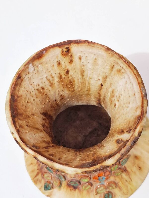 Vase en céramique style La Roue Vallauris, 1970