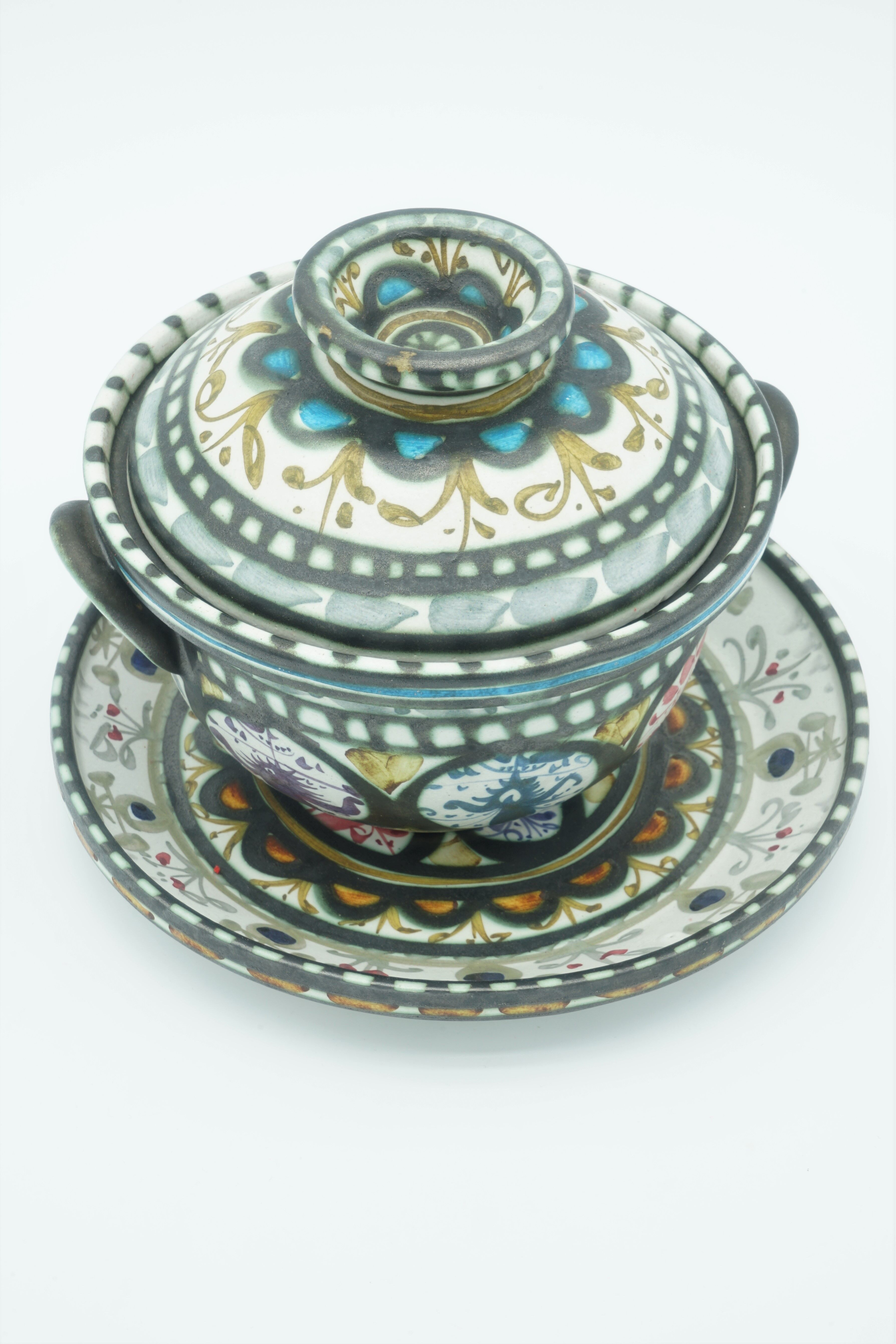Quimper ceramics, Keraluc André Helguen dish and tureen