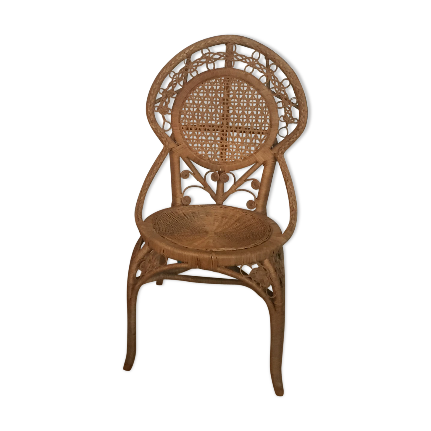 Rattan chair peacock