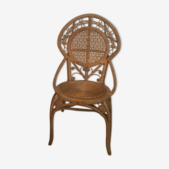 Rattan chair peacock