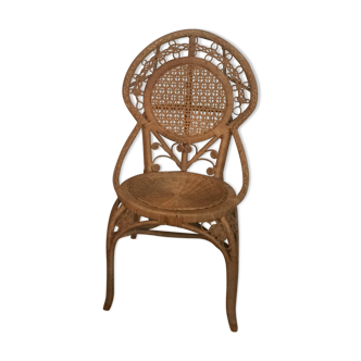 Rattan chair peacock