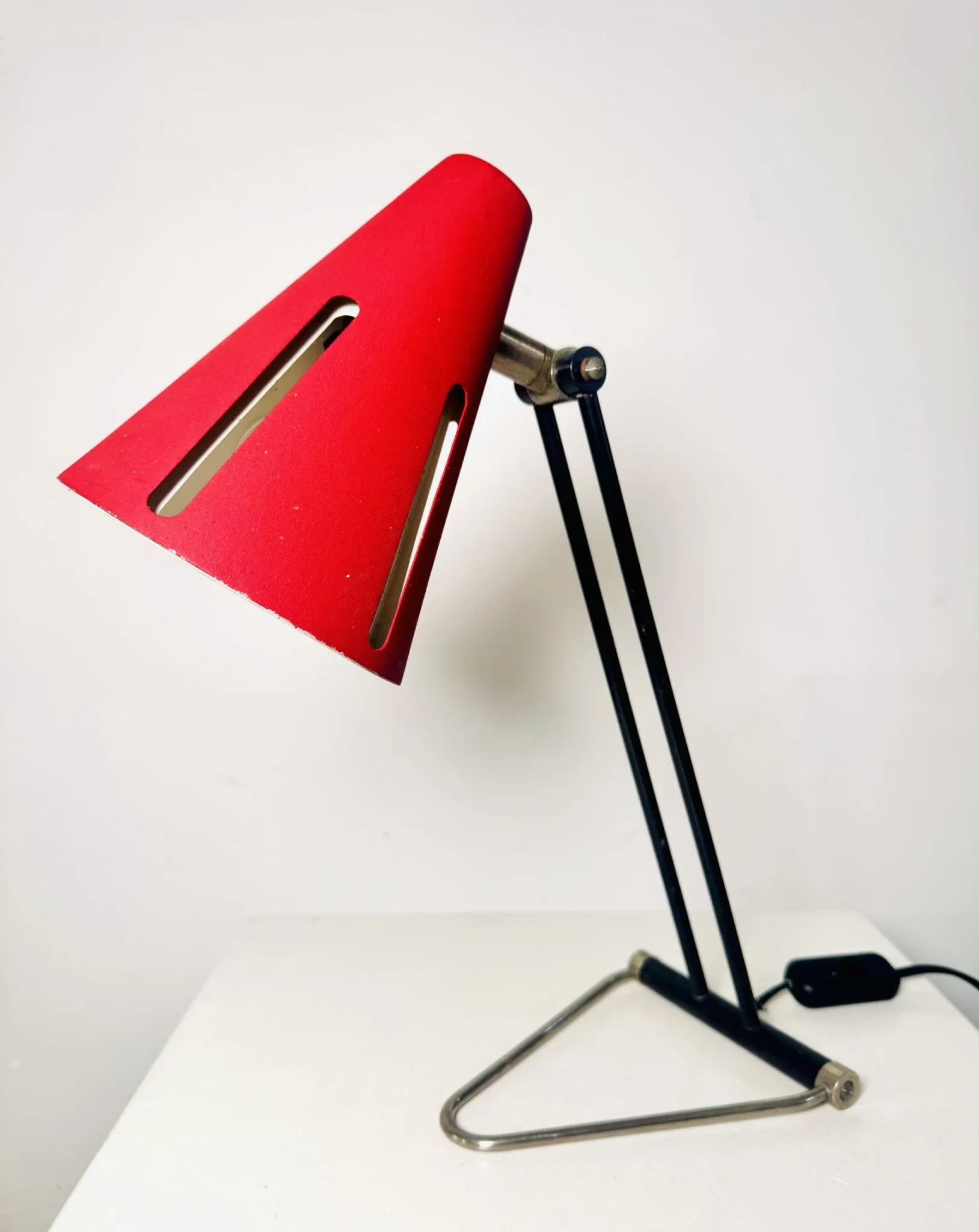 Model 1 'Sun Series' Desk Lamp By H. Busquet For Hala Zeist, The Netherlands, 1950S