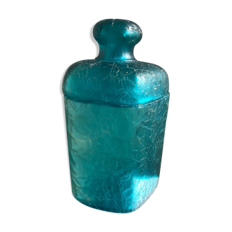 Marcel Franck cotton pot in blue glass 40s