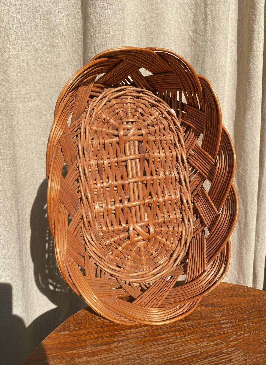 Vintage wicker basket