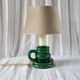 Enamelled ceramic lamp