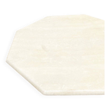 Octagonal travertine coffee table
