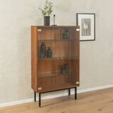 Walnut veneer display cabinet, 1960s