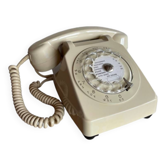 Téléphone vintage Socotel à cadran, 1980