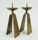 pair of mid century modern brass CANDLE HOLDERS from the 1950s / 60s