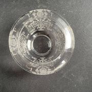 Acid etched crystal vase