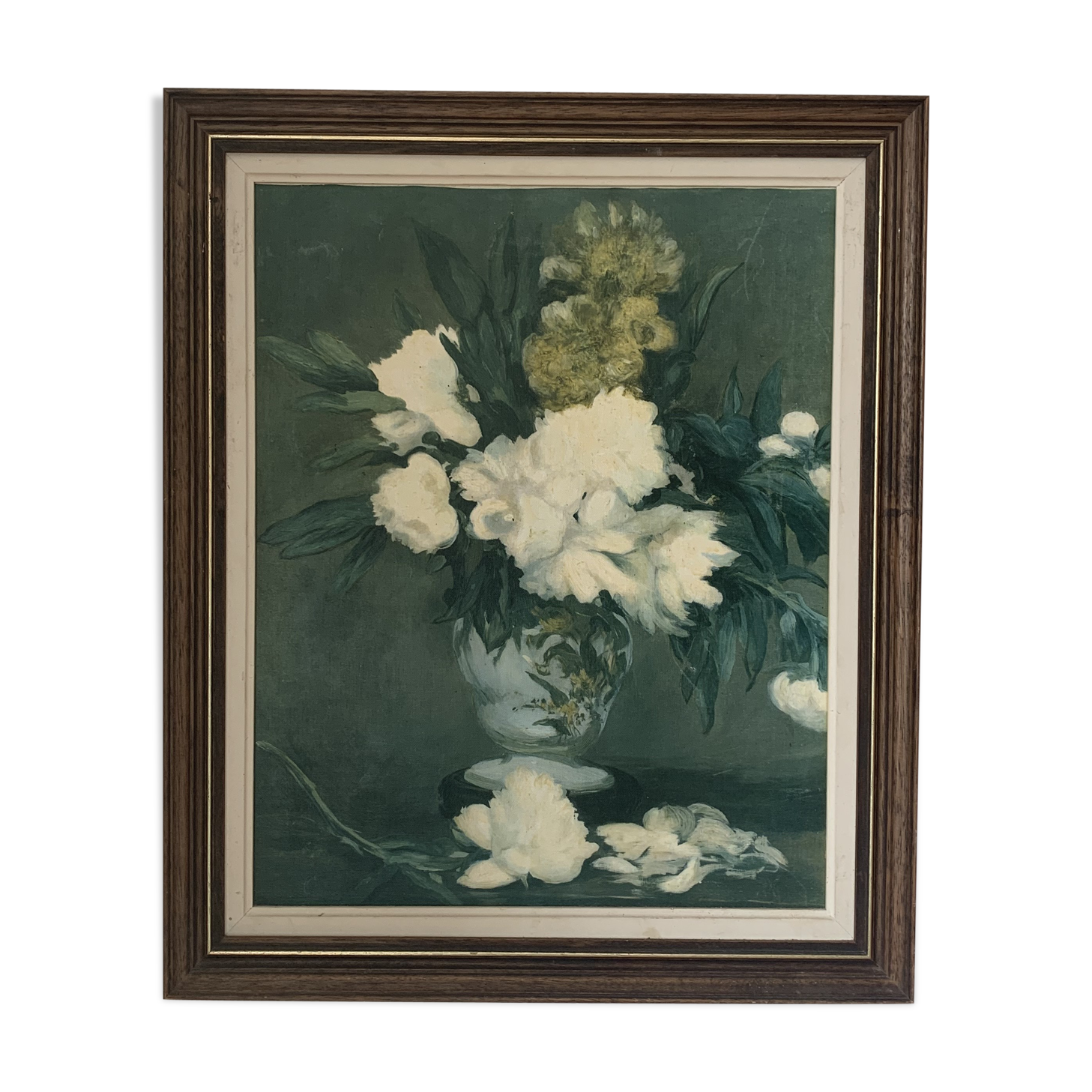 Oil on canvas peonies 1950