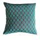 Housse de coussin Kachin bordeaux et turquoise (RIDA)