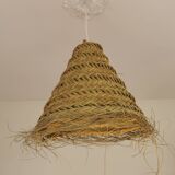 Suspension Dalia en Halfa Tressé – 40×45 cm – Fabrication Artisanale Maroca