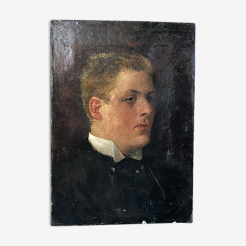 Painting 1891 "Portrait of André the young blond man"