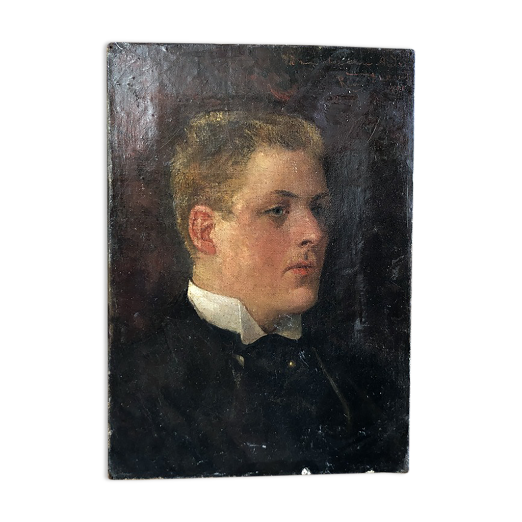 Tableau 1891 "Portrait d'André le jeune homme blond" Selency