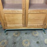 Solid oak school showcase 1960