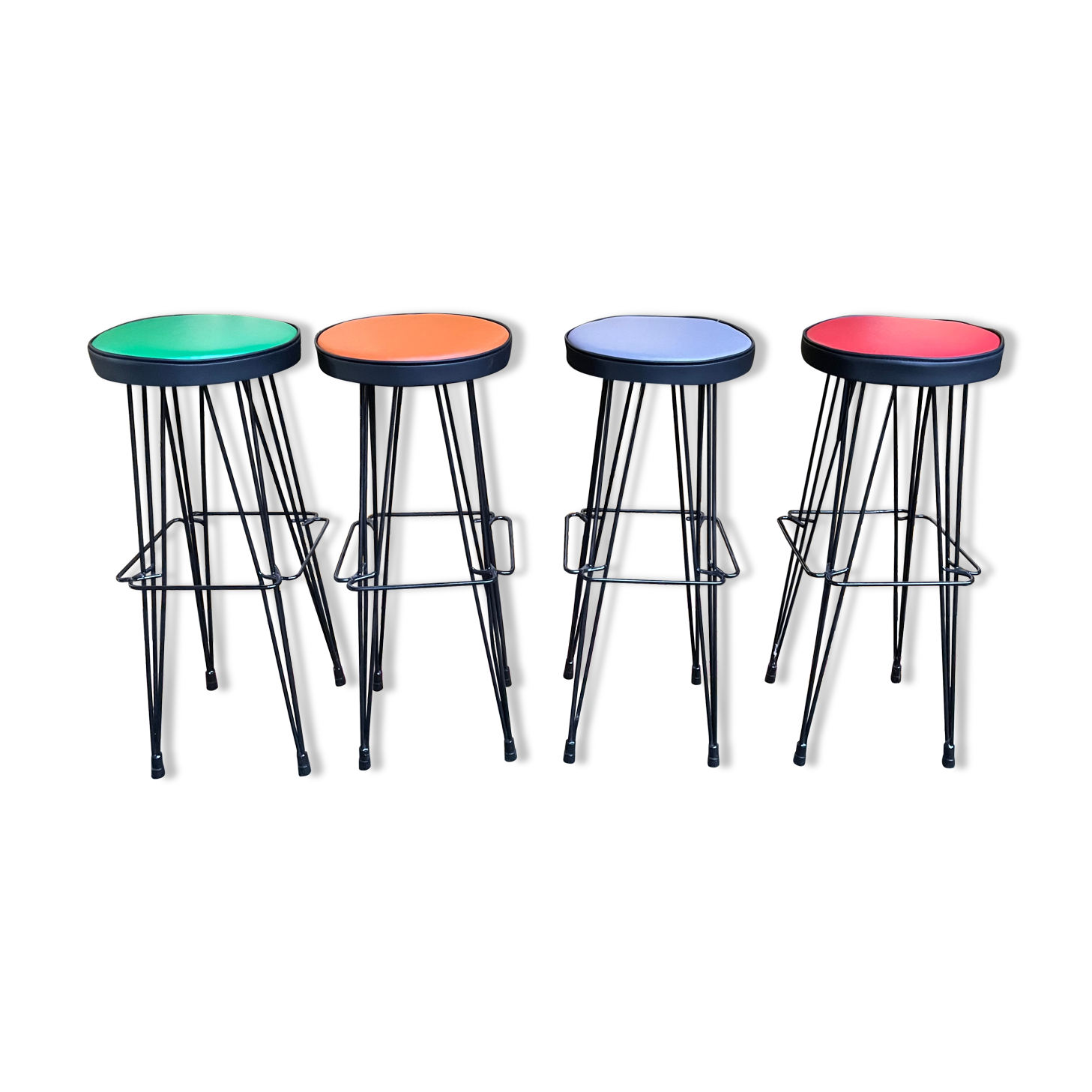 4 restored "Eiffel" model bar stools
